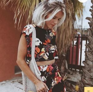 Free People Sundown floral print two-piece set